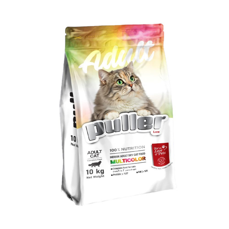 غذای خشک گربه بالغ مولتی کالر پولر Puller Adult Cat Multicolor وزن 10 کیلوگرم